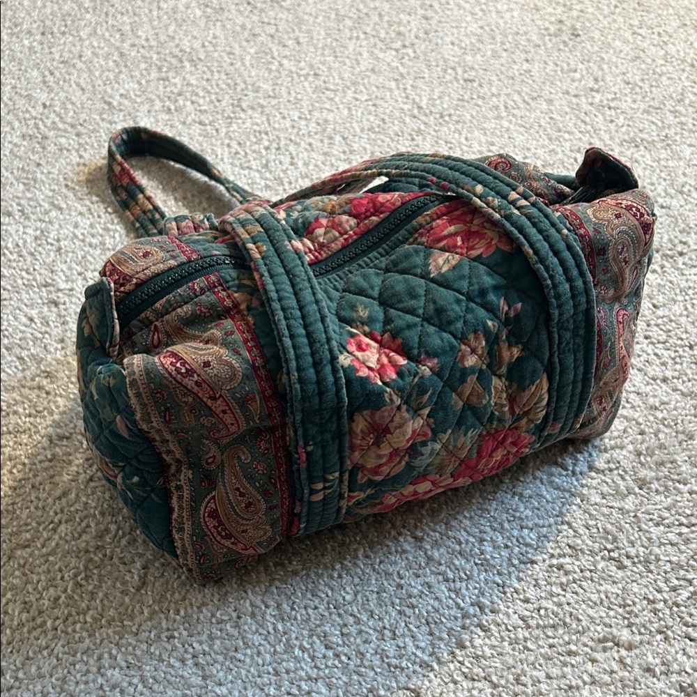Vera Bradley Vintage Retired Floral Paisley Mini Duffle Bag